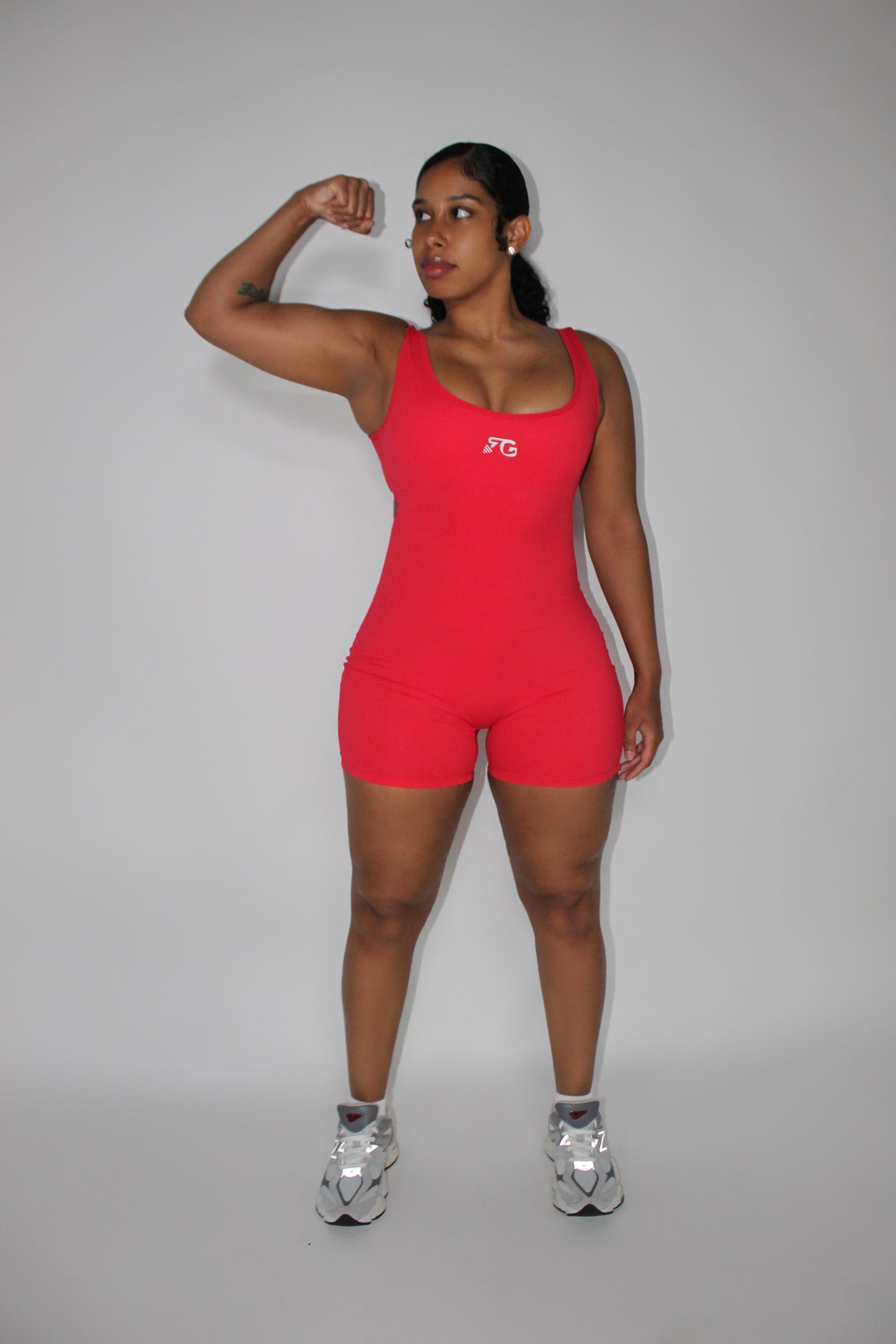 Red Allure Romper